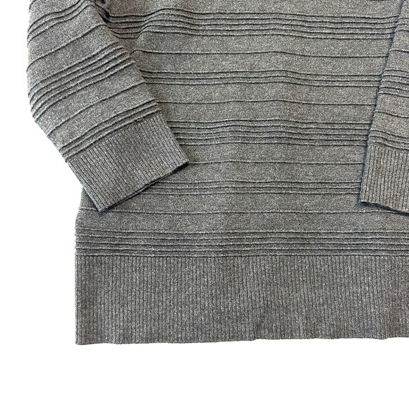 Spense Women’s Gray Textured Sweater Size Large 3/4 Sleeve Pullover Knit - Picture 3 of 6